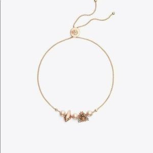 NWOT Tory Burch Rose Gold Bee Pearl Bracelet